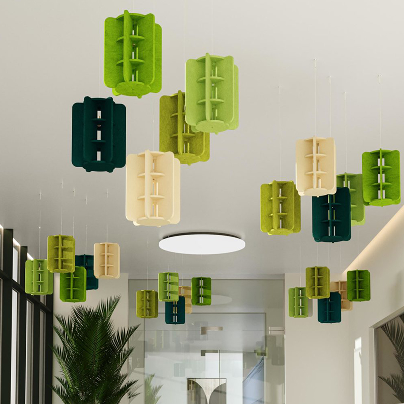 Moderni muotoilu akustinen paneeli vaimentaa ääntä vaimentavaa ja ympäristöystävällistä polyesterikuitulevynauhan muotoa kuntosalikäyttöön Moderni muotoilu akustinen paneeli vaimentaa ääntä vaimentavaa ja ympäristöystävällistä polyesterikuitulevynauhan muotoa kuntosalikäyttöön