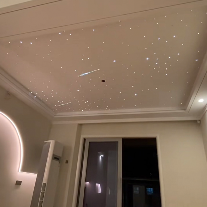 Star Light Ambient Tähtivalo Lämpö Moderni Värikäs Kuituoptinen Akustinen Joustokatto hotelleille Kaukosäädin Ambient