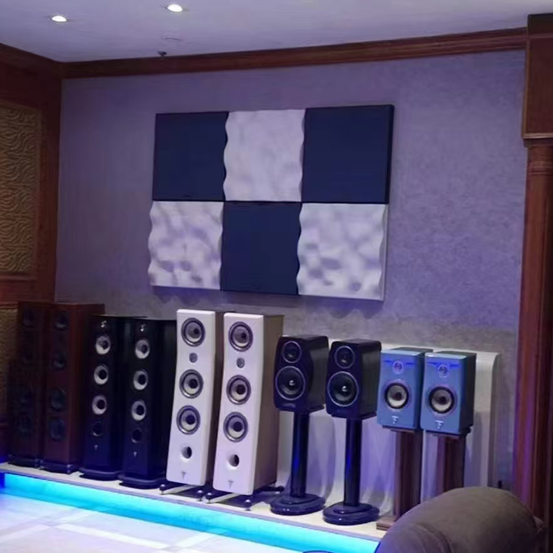 Moderni 3D värikäs akustinen äänen diffuusoripaneeli koristeellinen kattoseinäsuunnittelu hallin sovelluksiin Graafinen suunnittelu saatavana